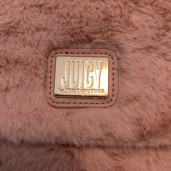 Juicy Couture Fur Flamingo Luxadelic Pink Flap Crossbody/Handbag - Picture 4 of 16